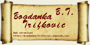 Bogdanka Trifković vizit kartica